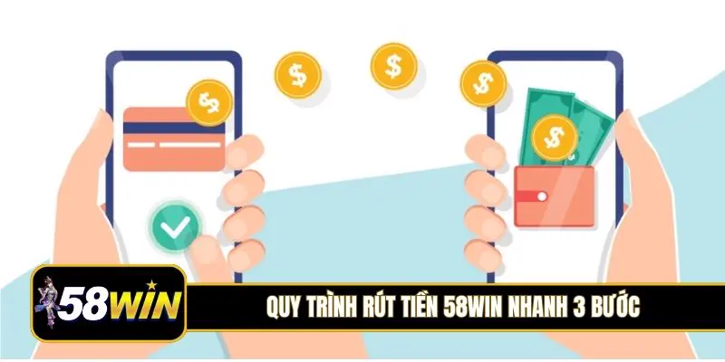 Quy trình rút tiền 58Win nhanh 3 bước