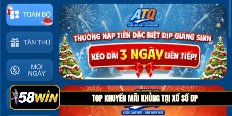 Top khuyến mãi khủng tại xổ số DP